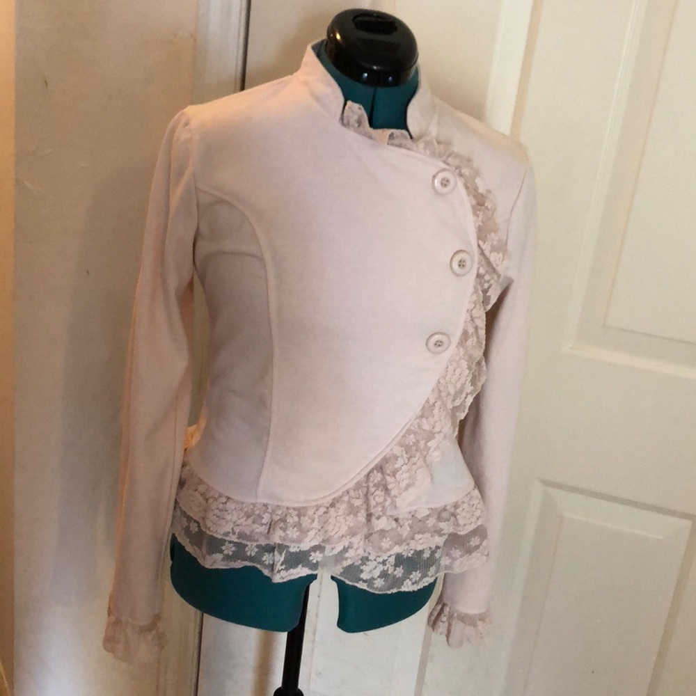 Lace trim jacket